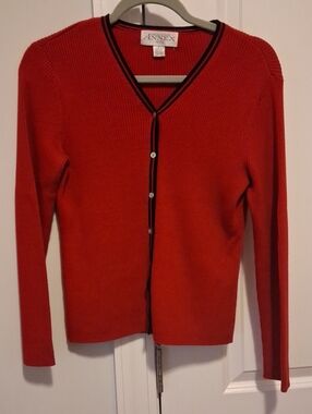 Casual Corner Annex Petite Vintage Classic Academia Heritage Cardigan